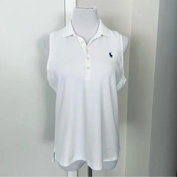 Ralph Lauren Classic White Sleeveless Women’s White Polo Size XL - Picture 3 of 14